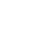 Simple line icon of a three buildings surrounded by two half circle with arrows at one end